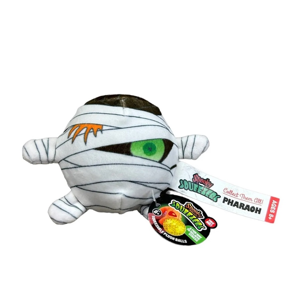 Shawshank LEDz Spooky Halloween Squeeze Toy Fabric PHARAOH/MUMMY 3” Plush